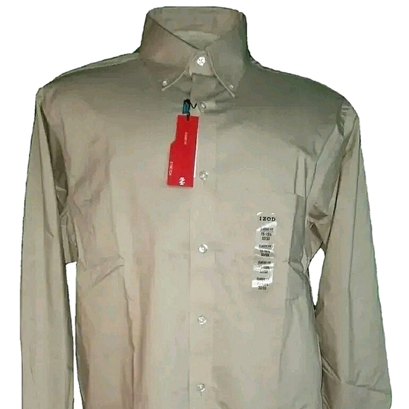 New! IZOD Classic Fit Dress Shirt Men. 15.5" Neck, 32/33 Arm - Picture 1 of 8